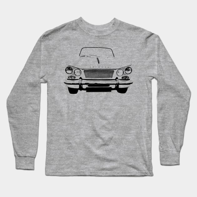 Triumph Vitesse 1960s British classic car monoblock black Long Sleeve T-Shirt by soitwouldseem